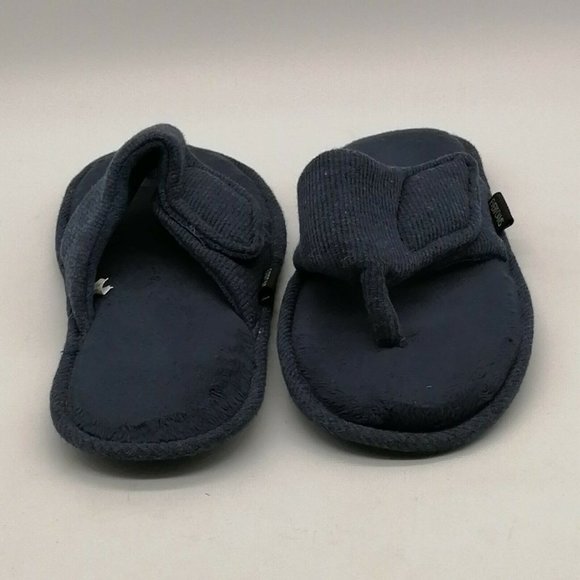Everfoams Mens Flat Heel Thong Slipper‎ Cushioned Insole Navy Blue Sz M 9-10 - Picture 3 of 9